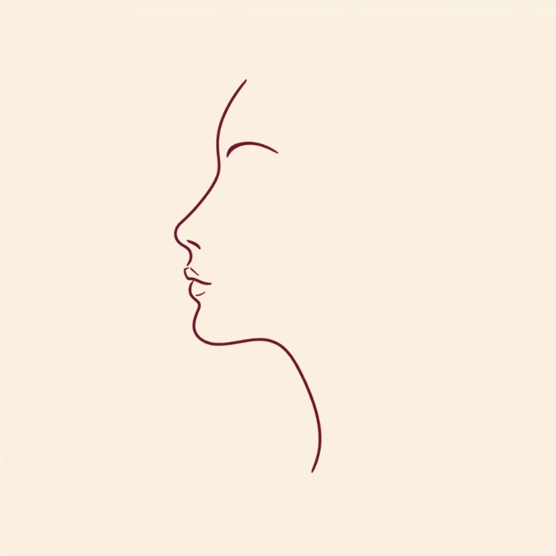 Rhinoplasty — elegant line illustration, Garnet Plastic Surgery